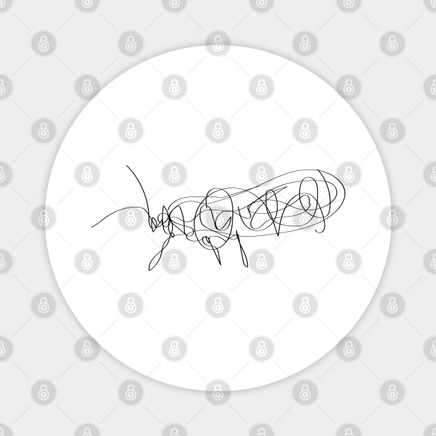 Psyllid doodle (black) Magnet by direndonm